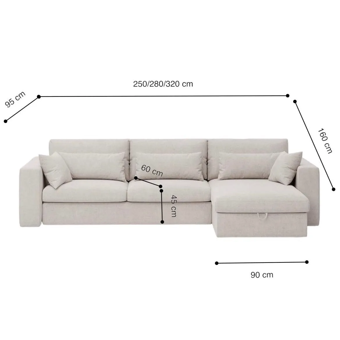 Prince Sectional Storage Sofa