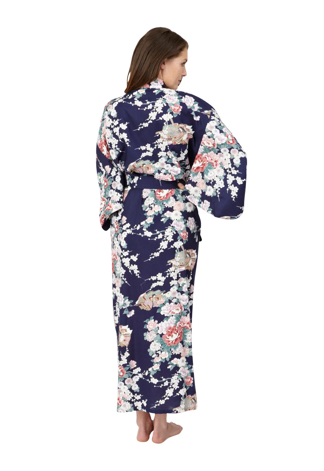 Princess & Peony Long Cotton Kimono