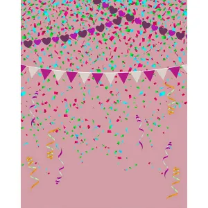 Princess Confetti Printed Backdrop