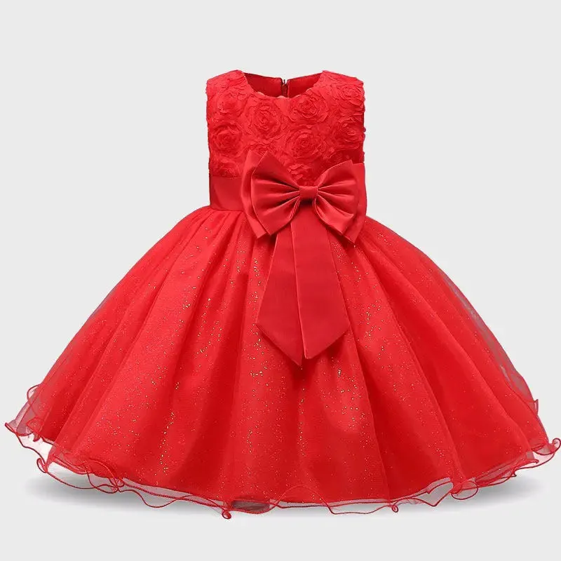 Princess Flower Girl Dress Summer Tutu Wedding Birthday Party Dresses