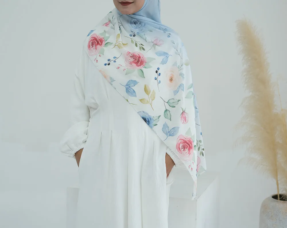 Princess Ombre Floral scarf rectangular hijab in chiffon premium quality