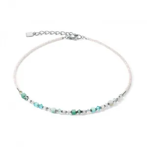 Princess Shape Mix Mint Green Necklace 4239/10-0522