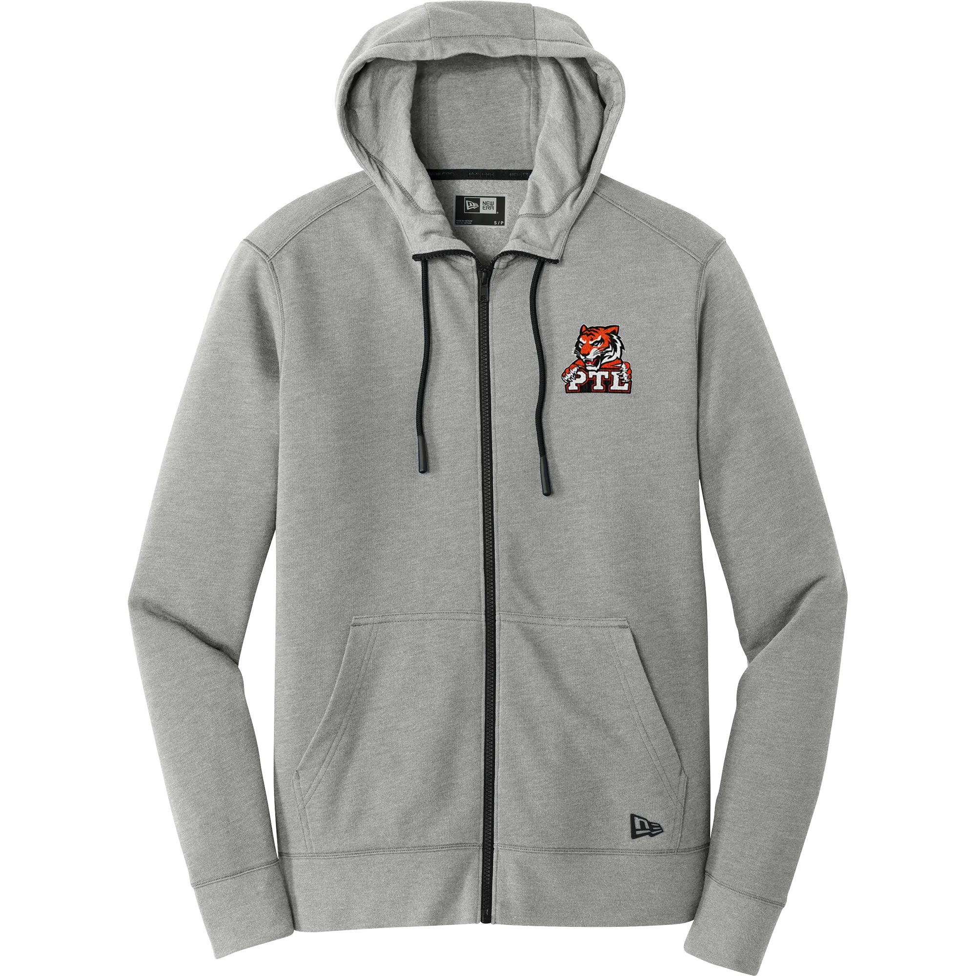 Princeton Tiger Lilies New Era Tri-Blend Fleece Full-Zip Hoodie