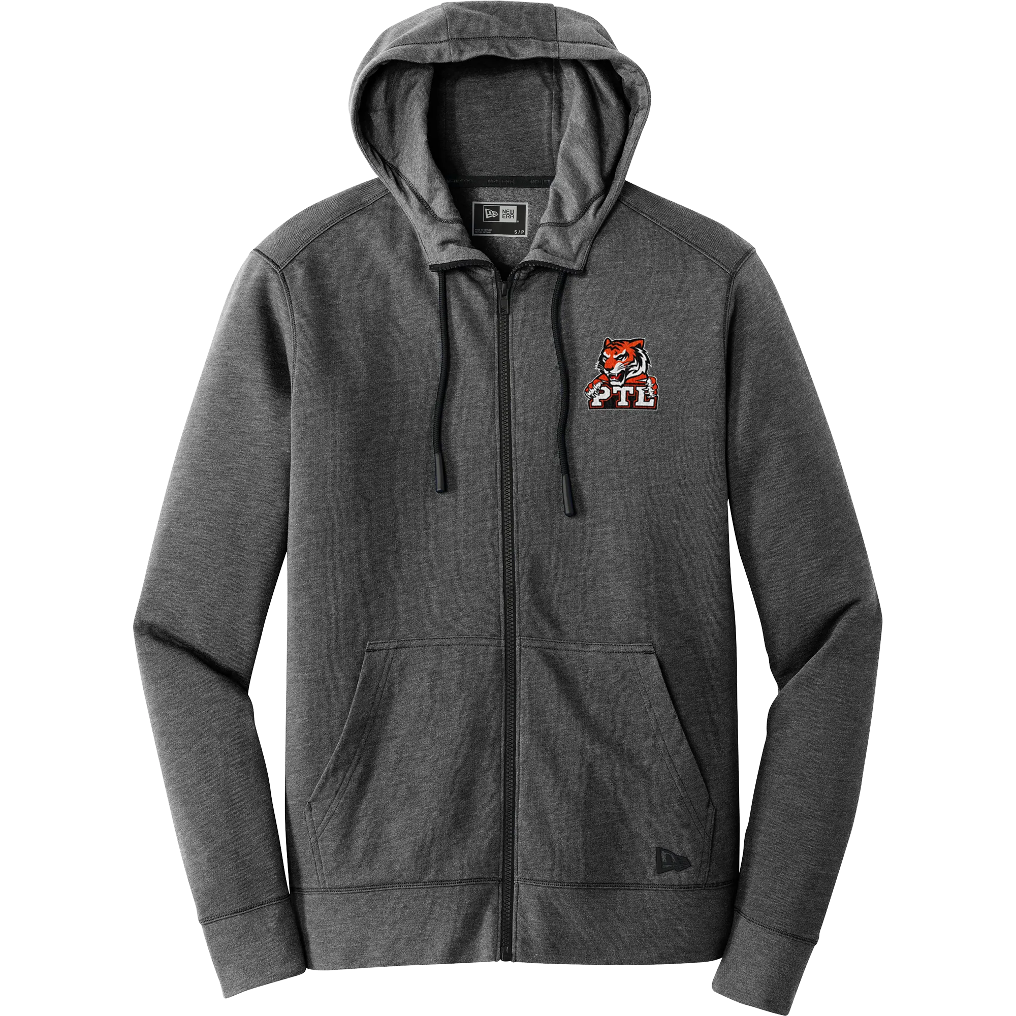 Princeton Tiger Lilies New Era Tri-Blend Fleece Full-Zip Hoodie