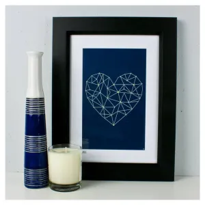 Print (A4) - Heart Strings Blue