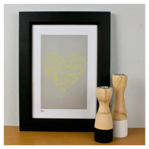 Print (A4) - Heart Strings Yellow