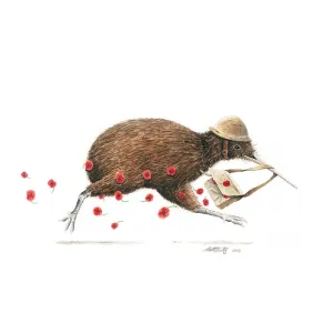 Print - 'Kiwi's Remember' ANZAC Day | by Matt Coates