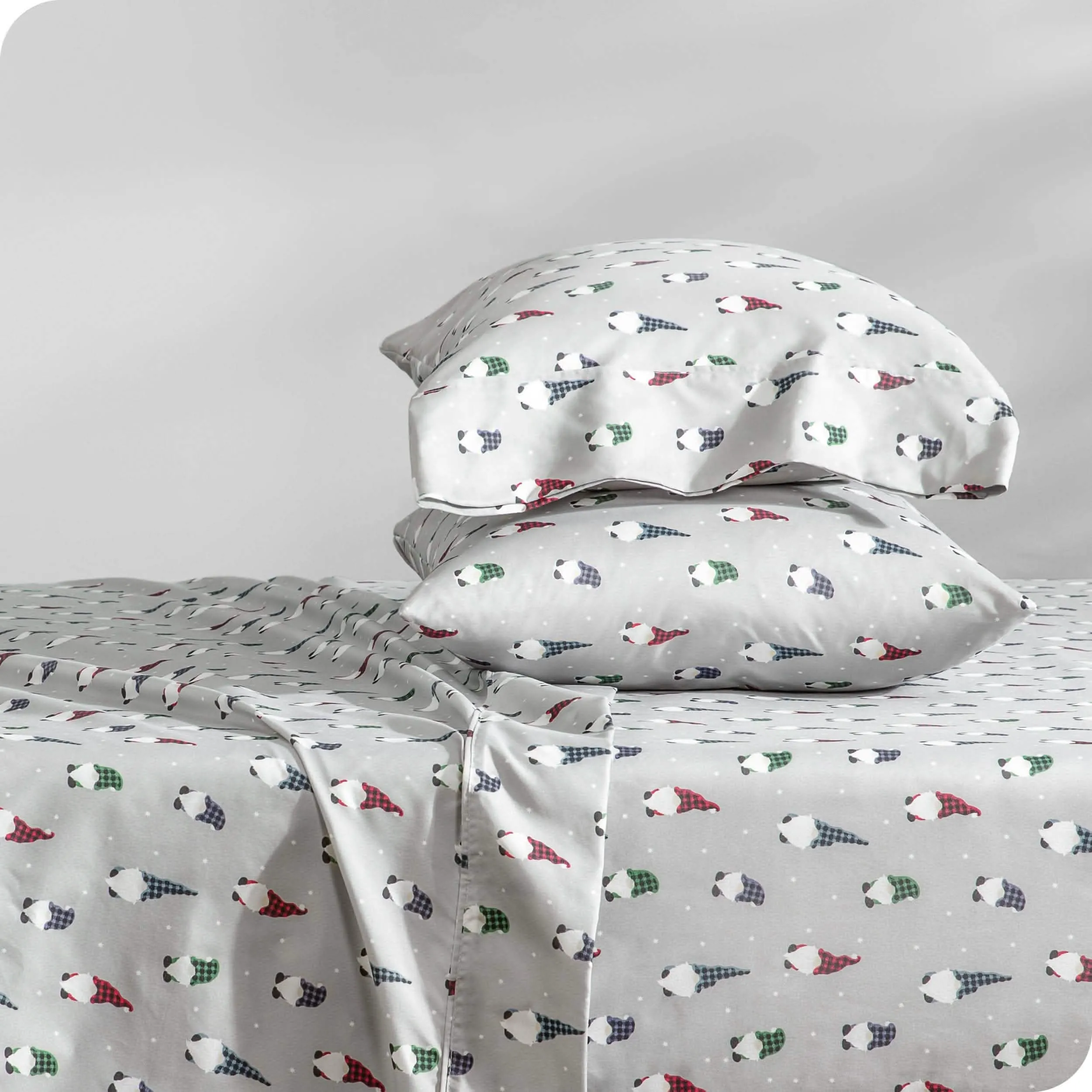 Print Microfiber Hydro-Brushed Sheet Set - Full