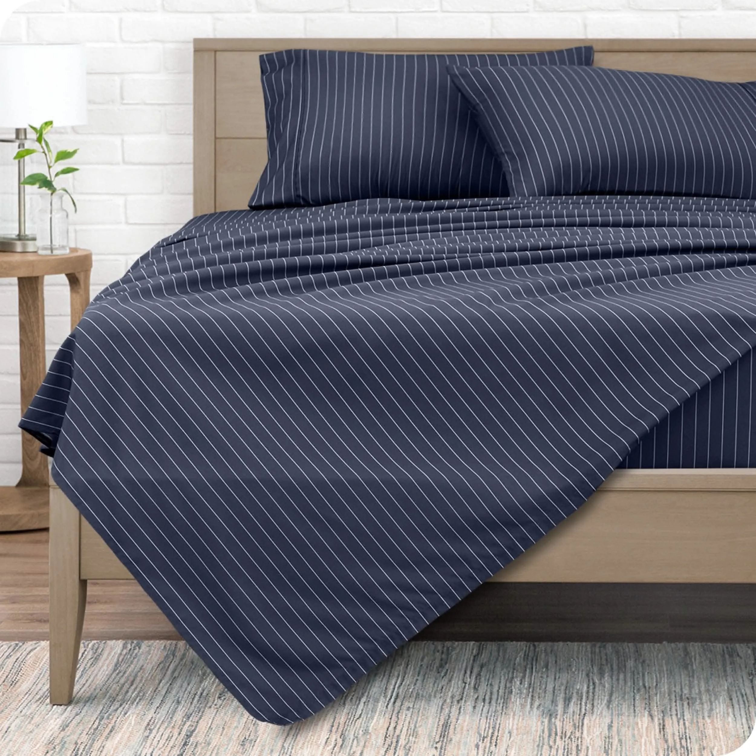 Print Microfiber Hydro-Brushed Sheet Set - Full