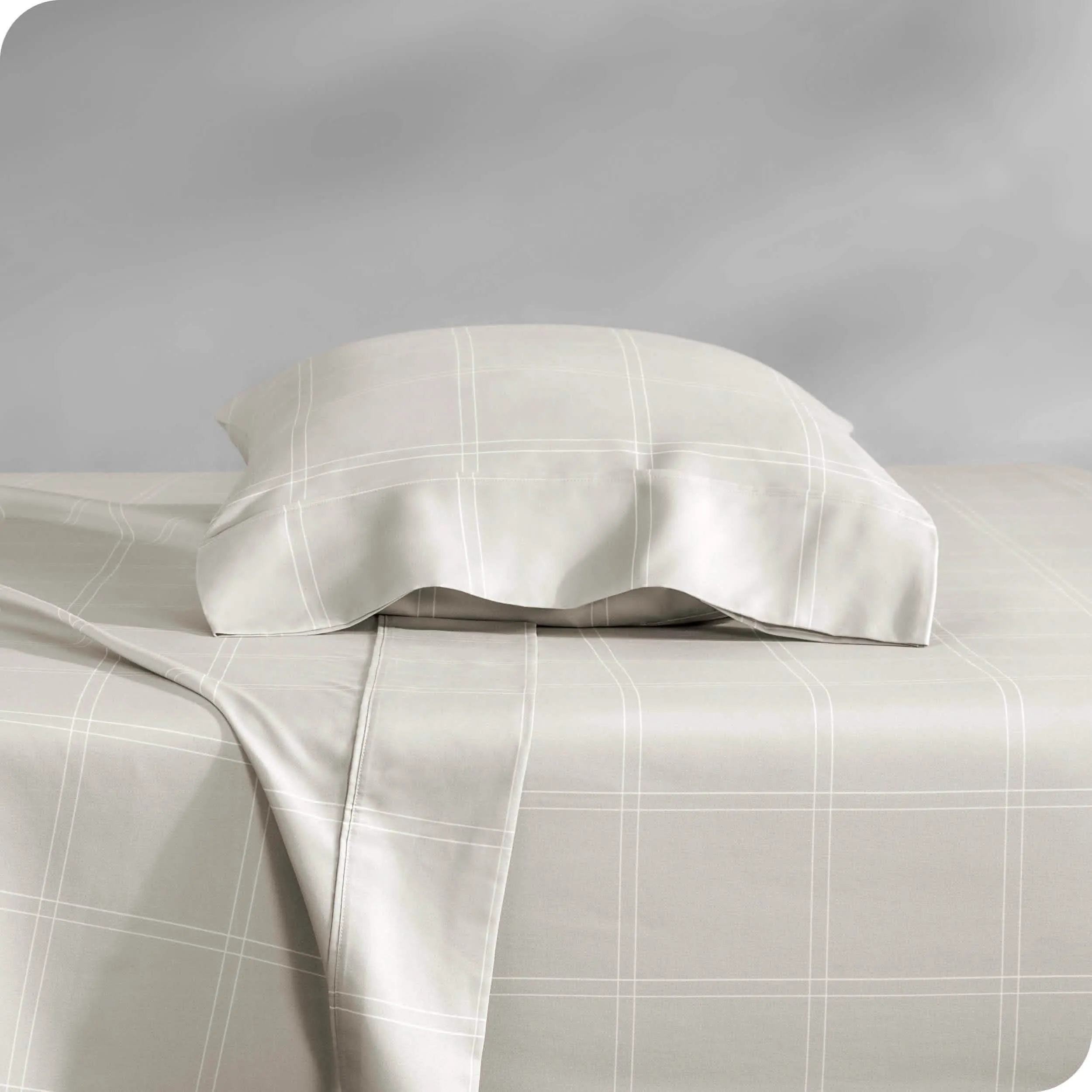 Print Microfiber Hydro-Brushed Sheet Set - Twin