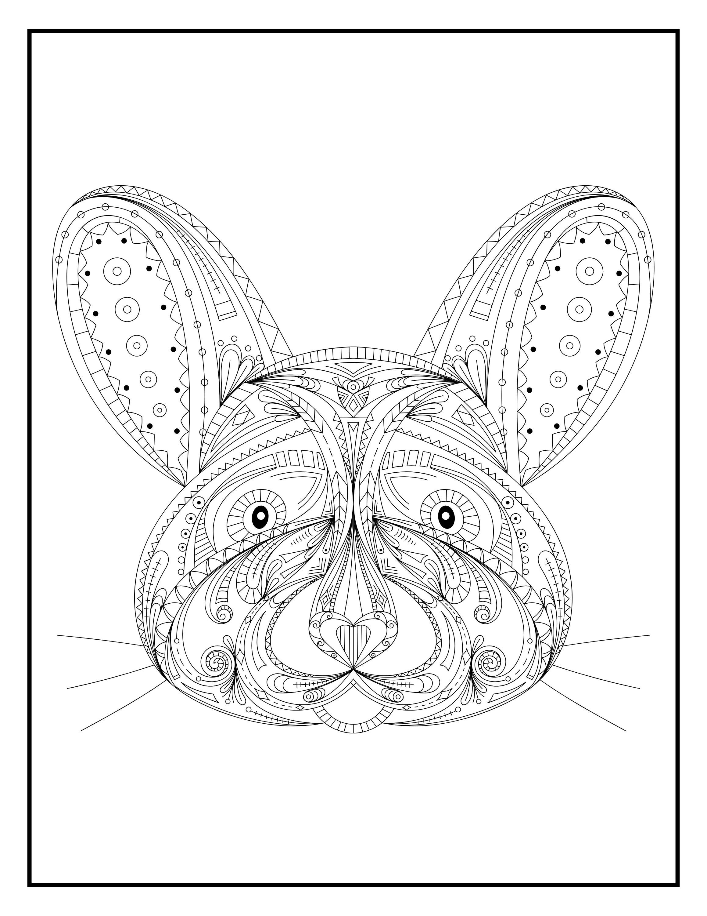 Printable Stress Relieving Animal Designs Coloring Book: Calming & Detailed Pages