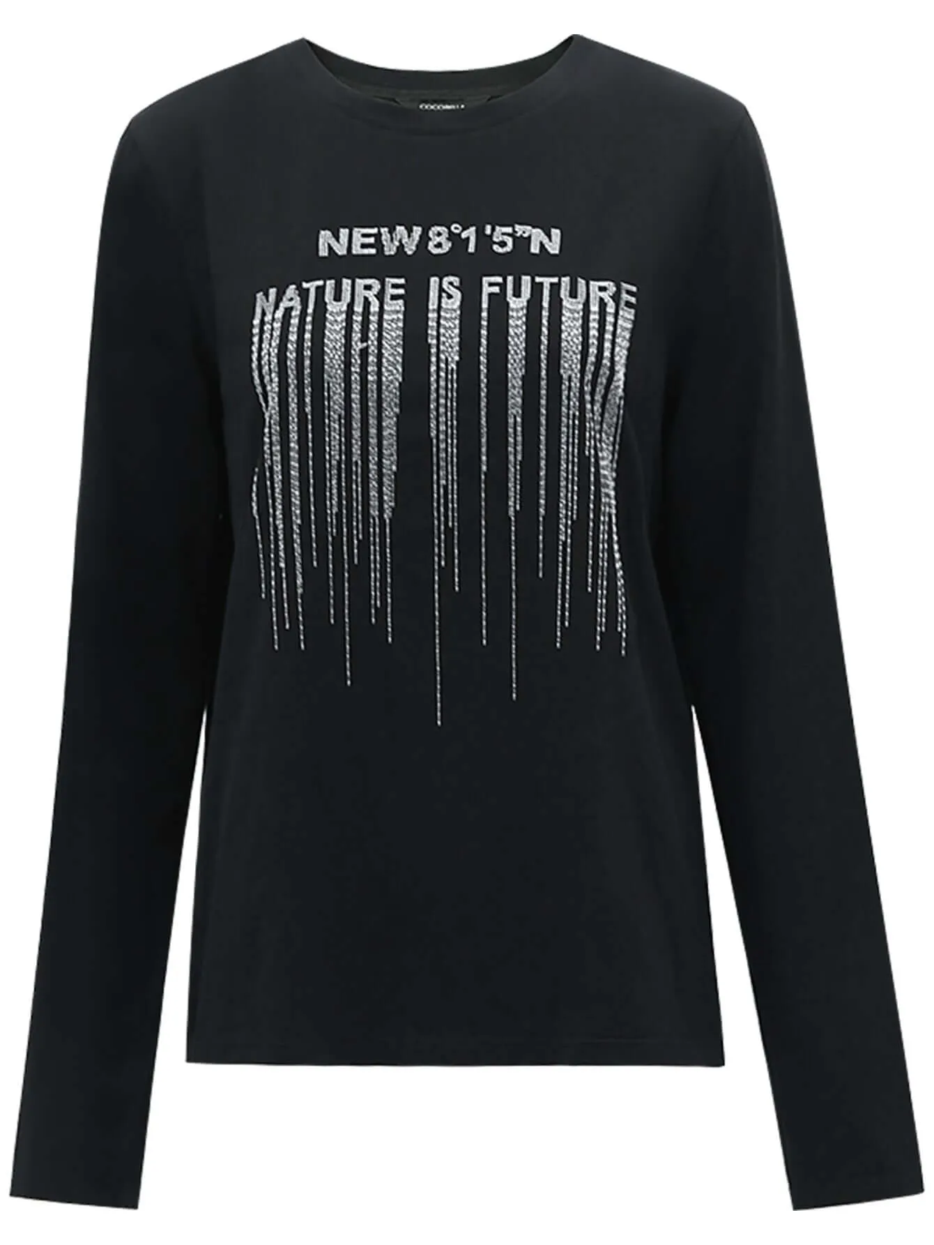 Printed Black Long Sleeve NATURE IS FUTURE