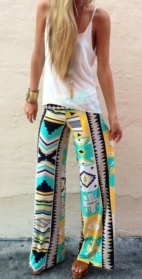 Printed Casual Trousers Pants