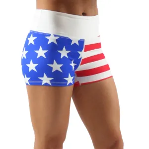 Printed Fit Short - American Flag