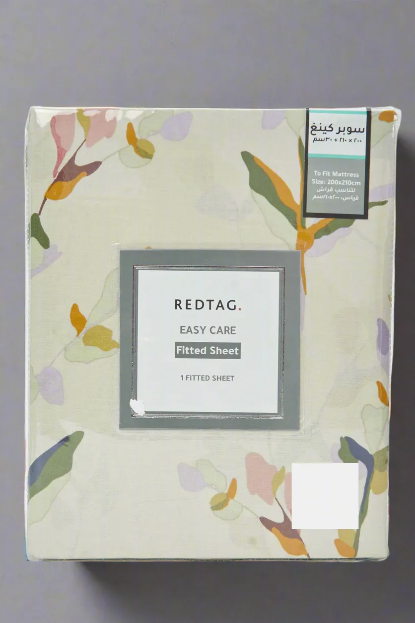 Printed Floral Printed Fitted Sheet (Super King Size)