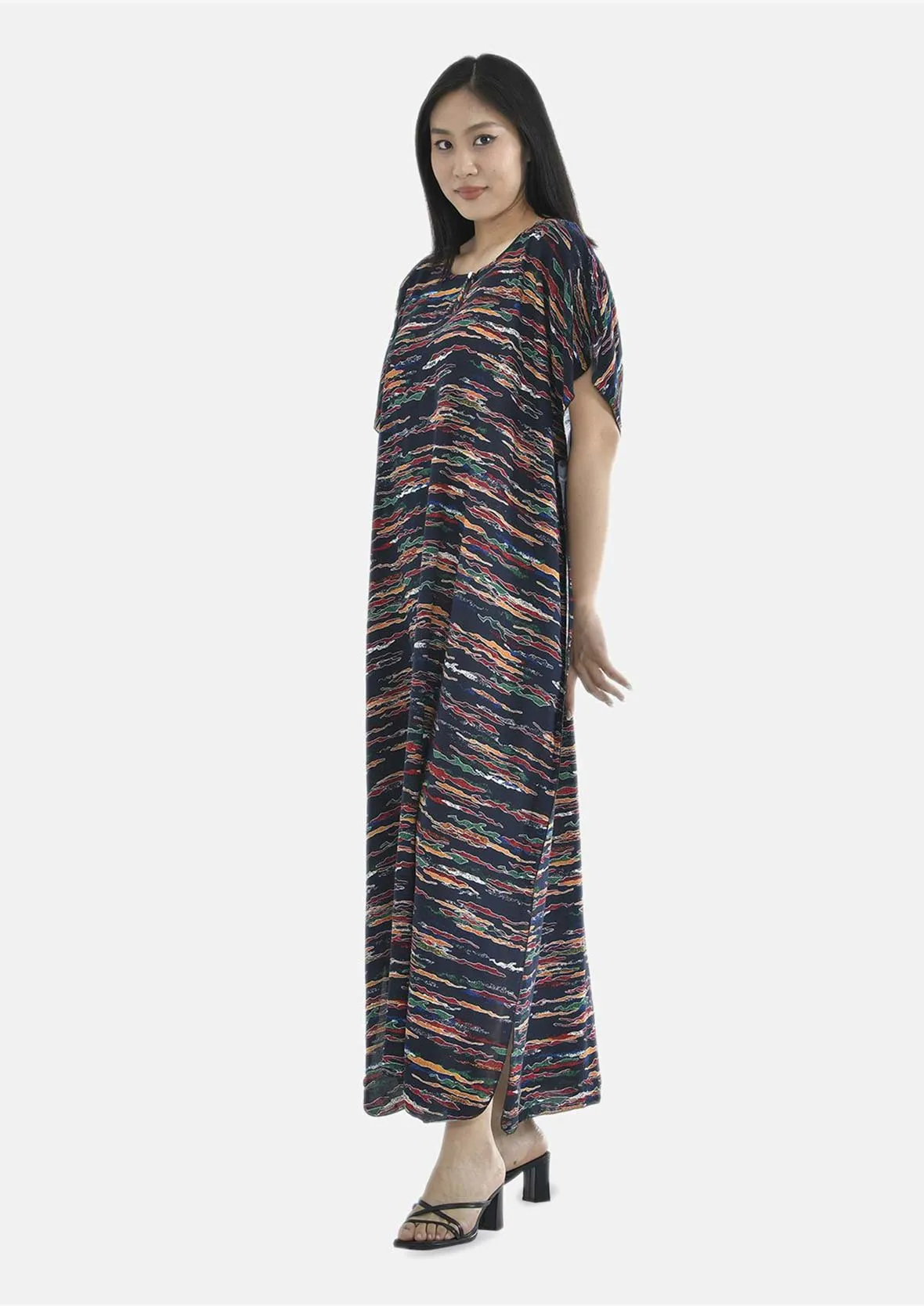 Printed Kaftan Maxi Dress