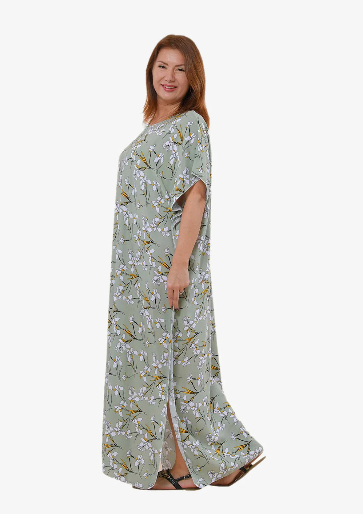 Printed Kaftan Maxi Dress