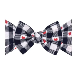 PRINTED KNOT: plaid heart