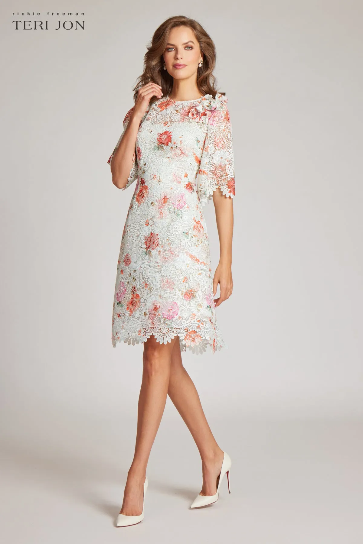 Printed Lace Dress