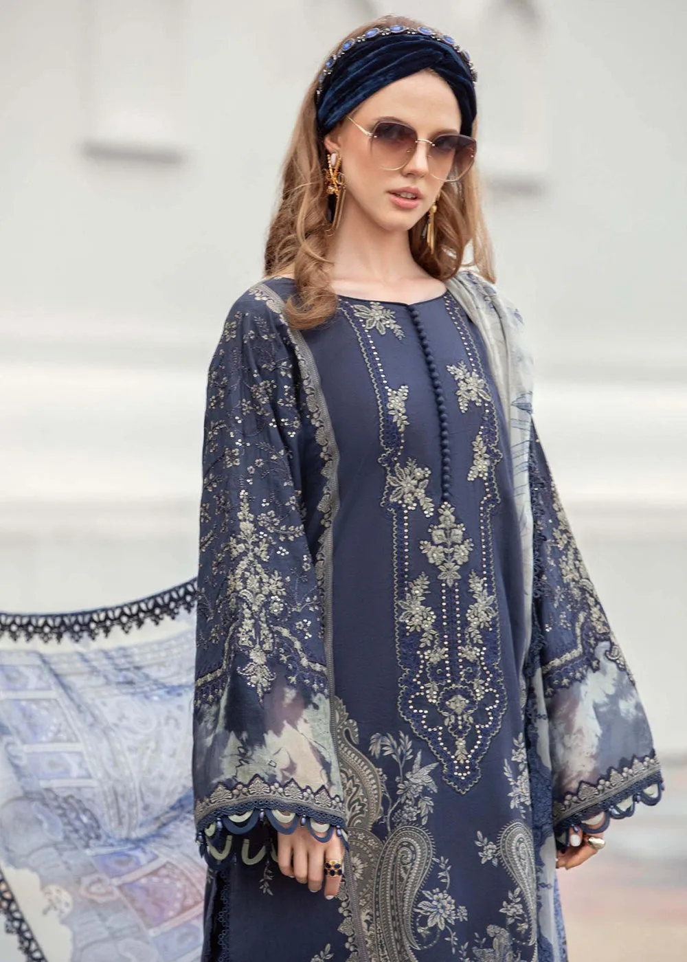 Printed Lawn Suit - Maria B - M.Prints Eid Collection 2023 - MPT-1805-B