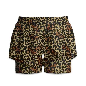 Printed Liner Shorts - Leopard