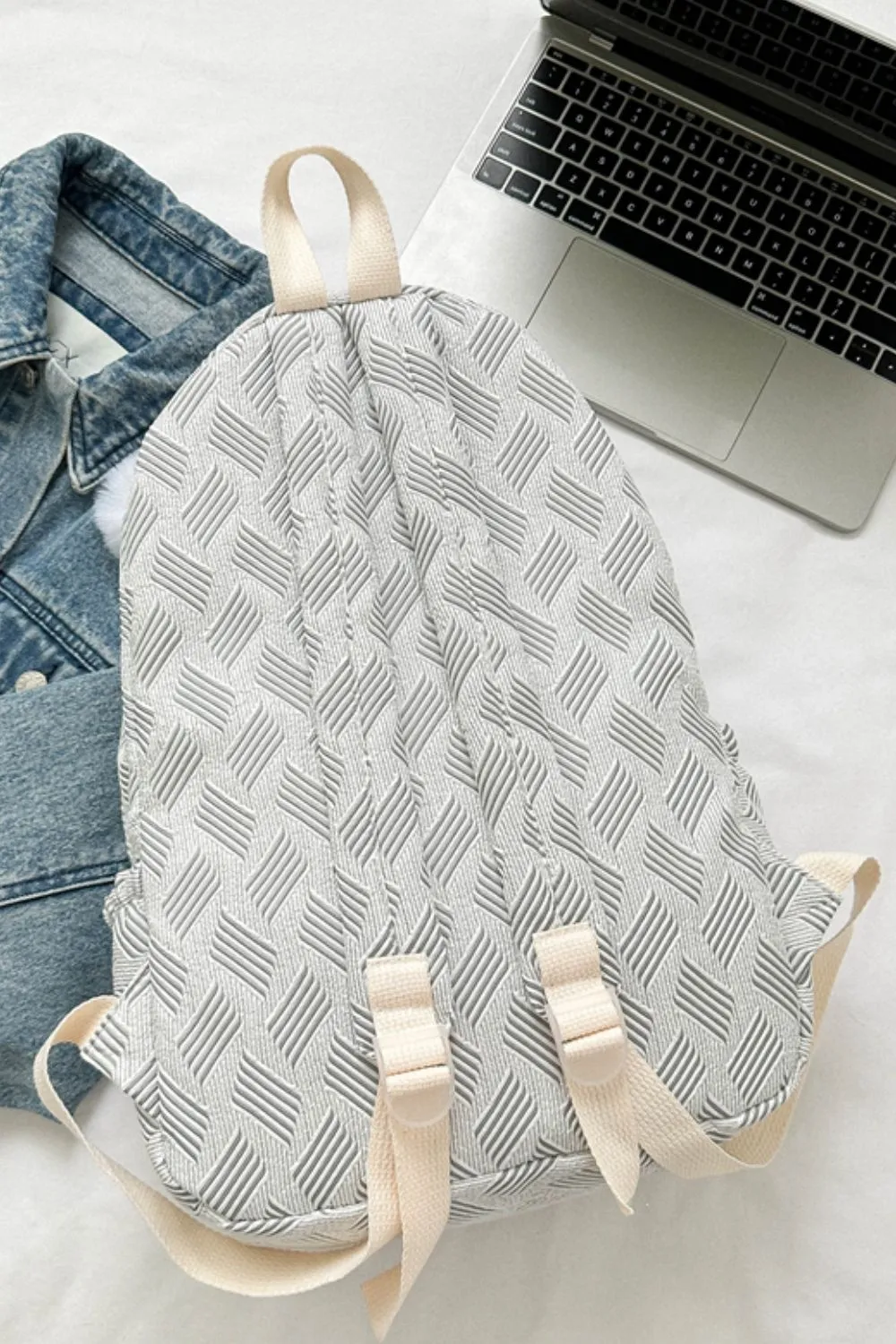 Printed Polyester Large Backpack