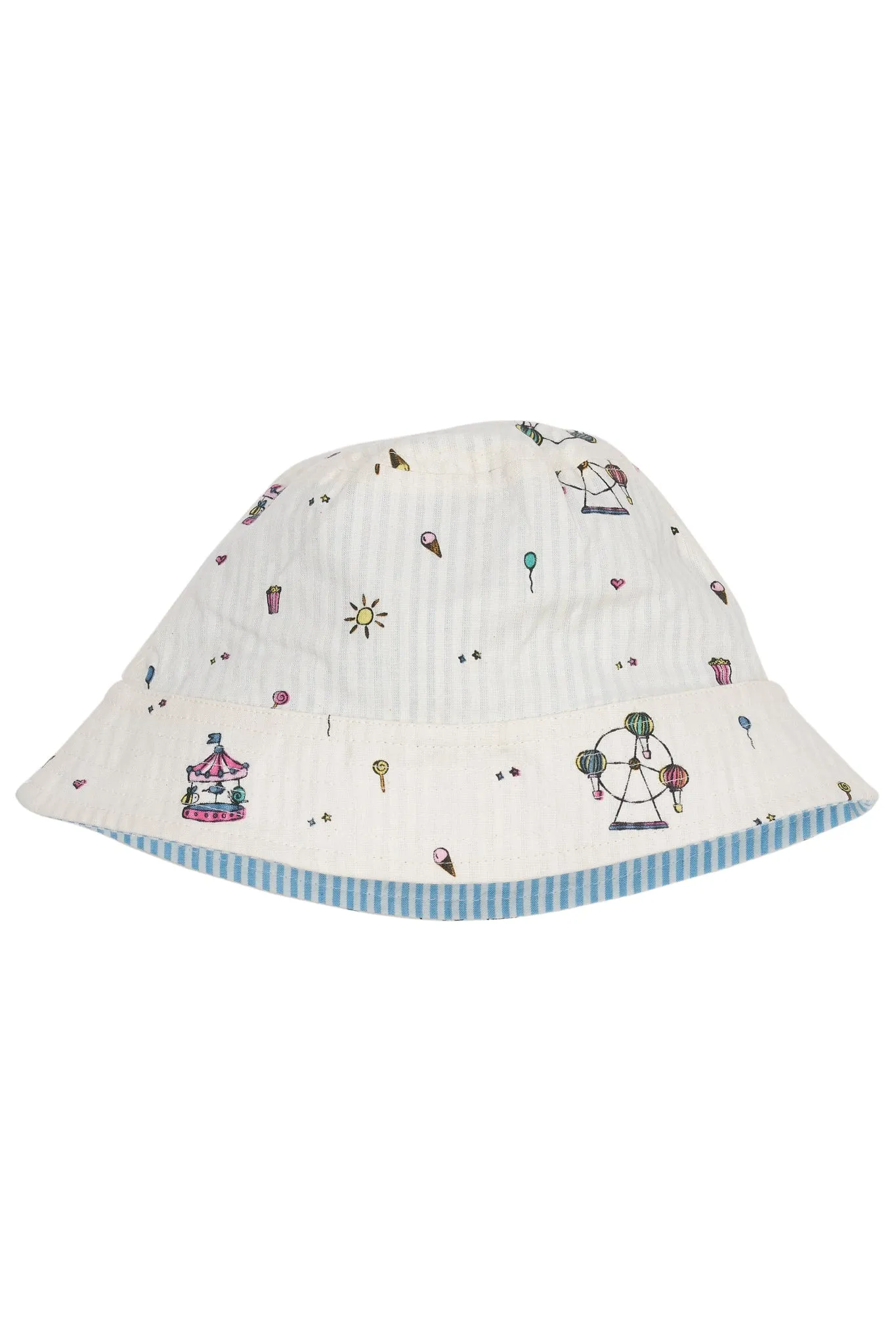 PRINTED RESERVIBLE BUCKET HAT - CREAM TIVOLI PRINT