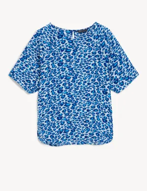 Printed Short Sleeve Top