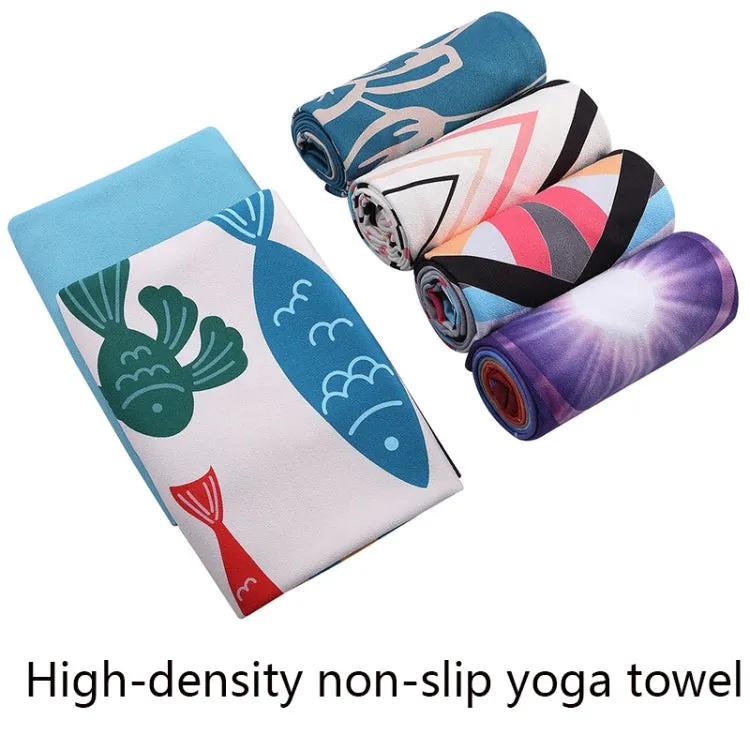 Printed Soft Yoga Mat Non-Slip Yoga Towel, Size: 185 x 65cm(Dream Deer)