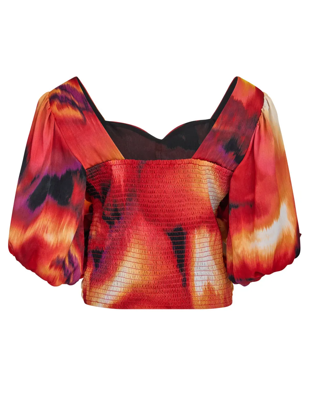 Printed Supple Satin Top