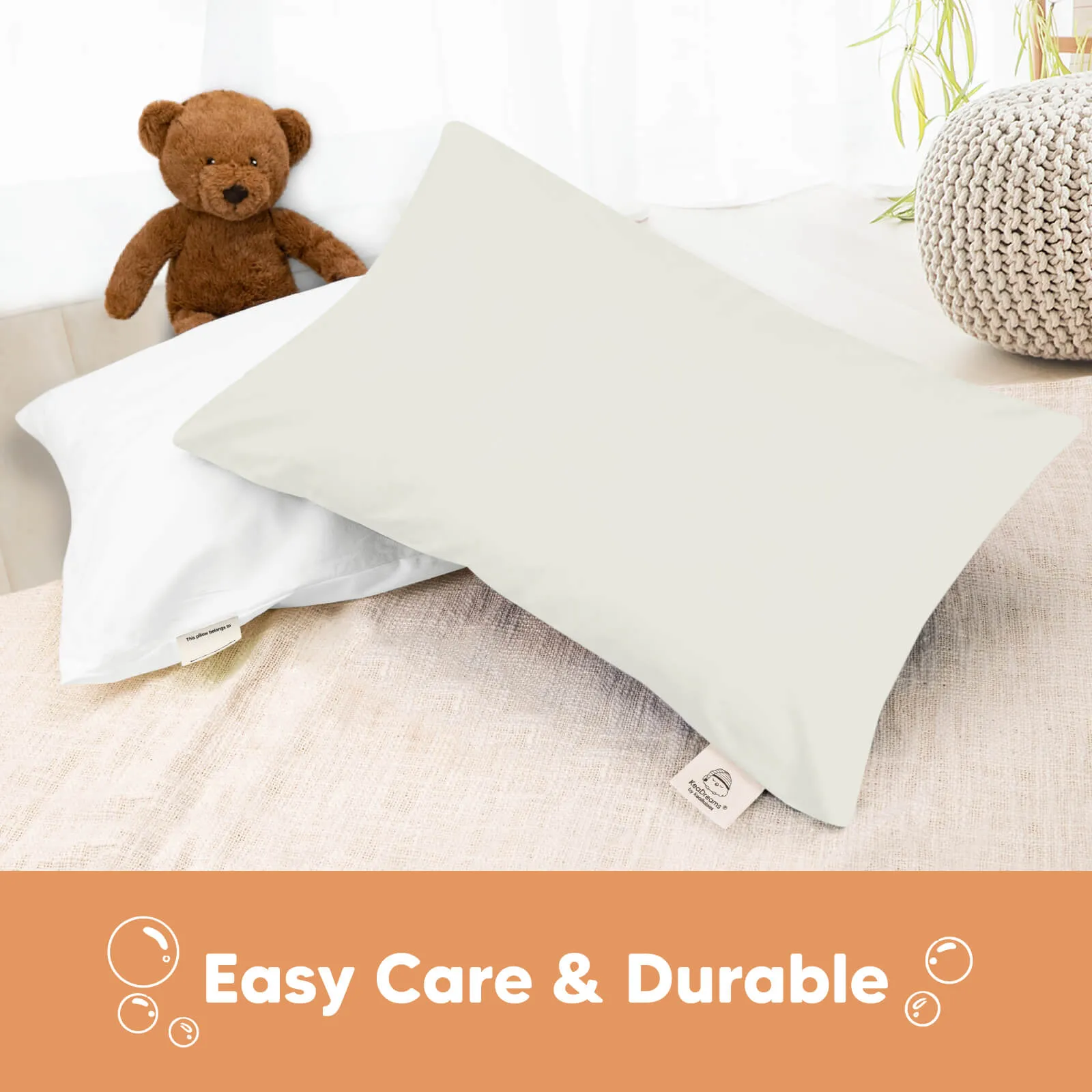 Printed Toddler Pillowcase 13X18" (Pearl Gray)