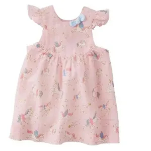 Printed Unicorn Baby Dress