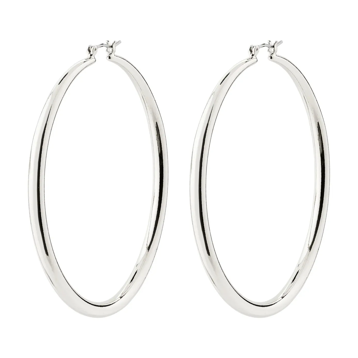 Priya Large Silver Plated Hoops