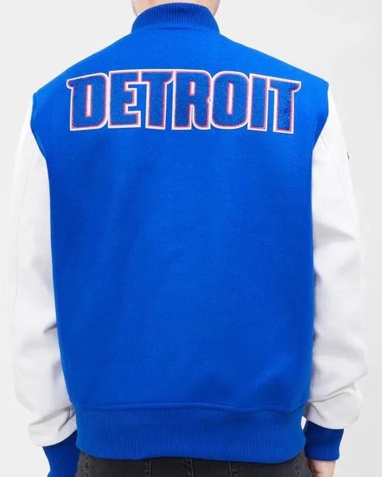 Pro Standard Detroit Pistons Varsity Jacket – Royal Blue and White