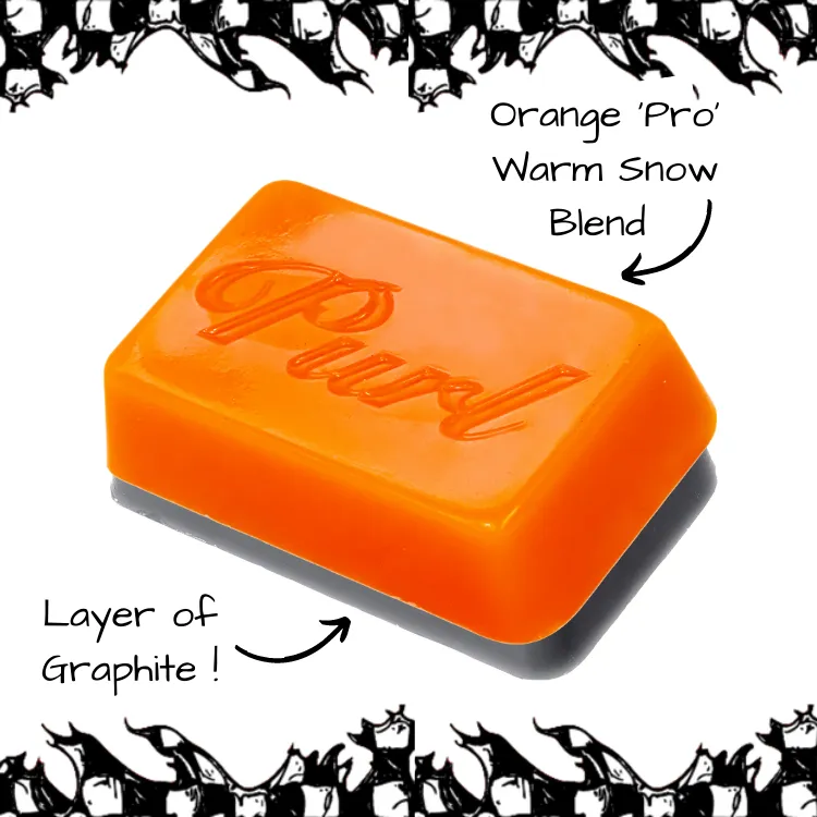 PRO Warm, Orange- Purl Ski and Snowboard Wax