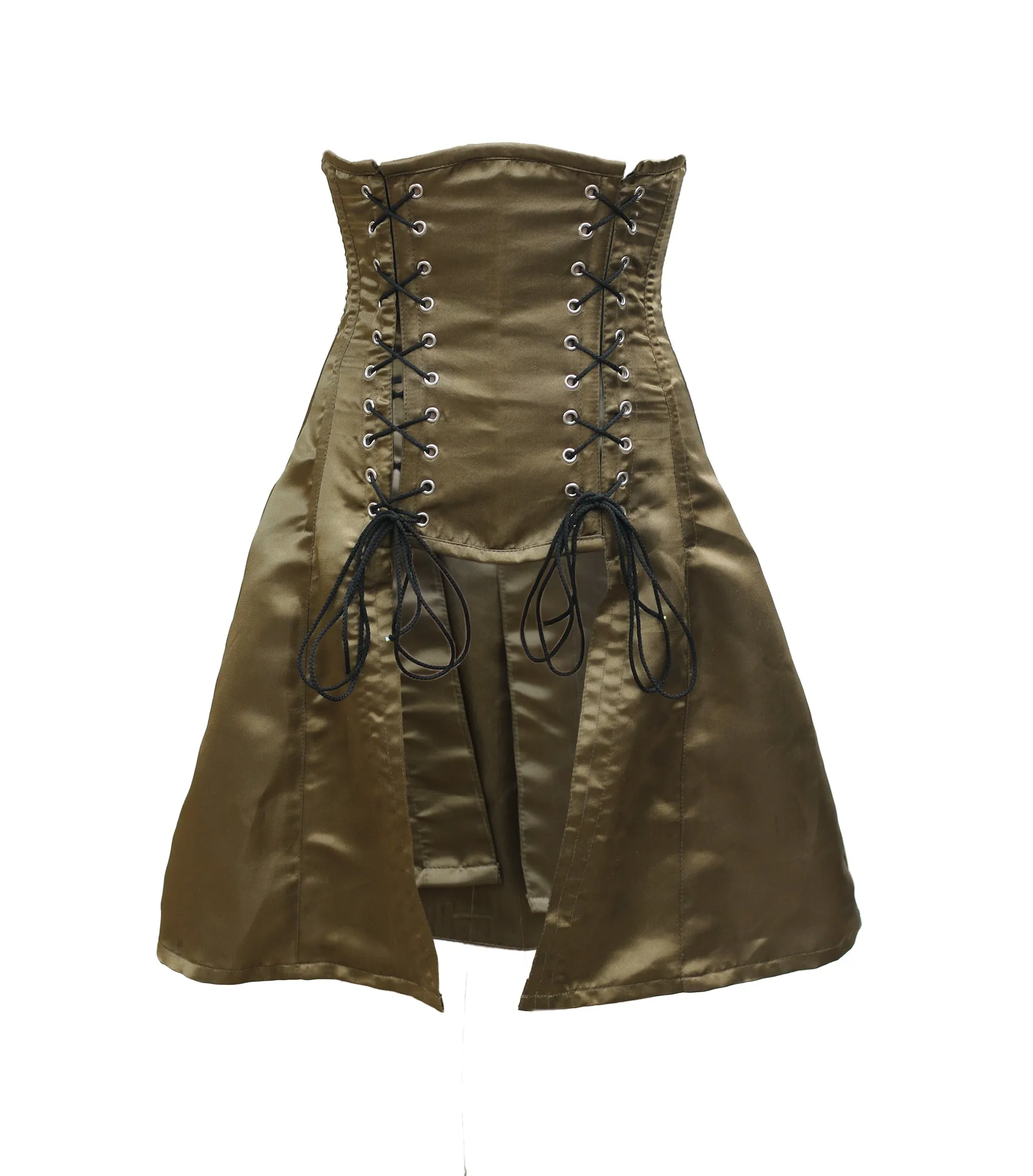 Prosecco Olive Lace-Up Corset