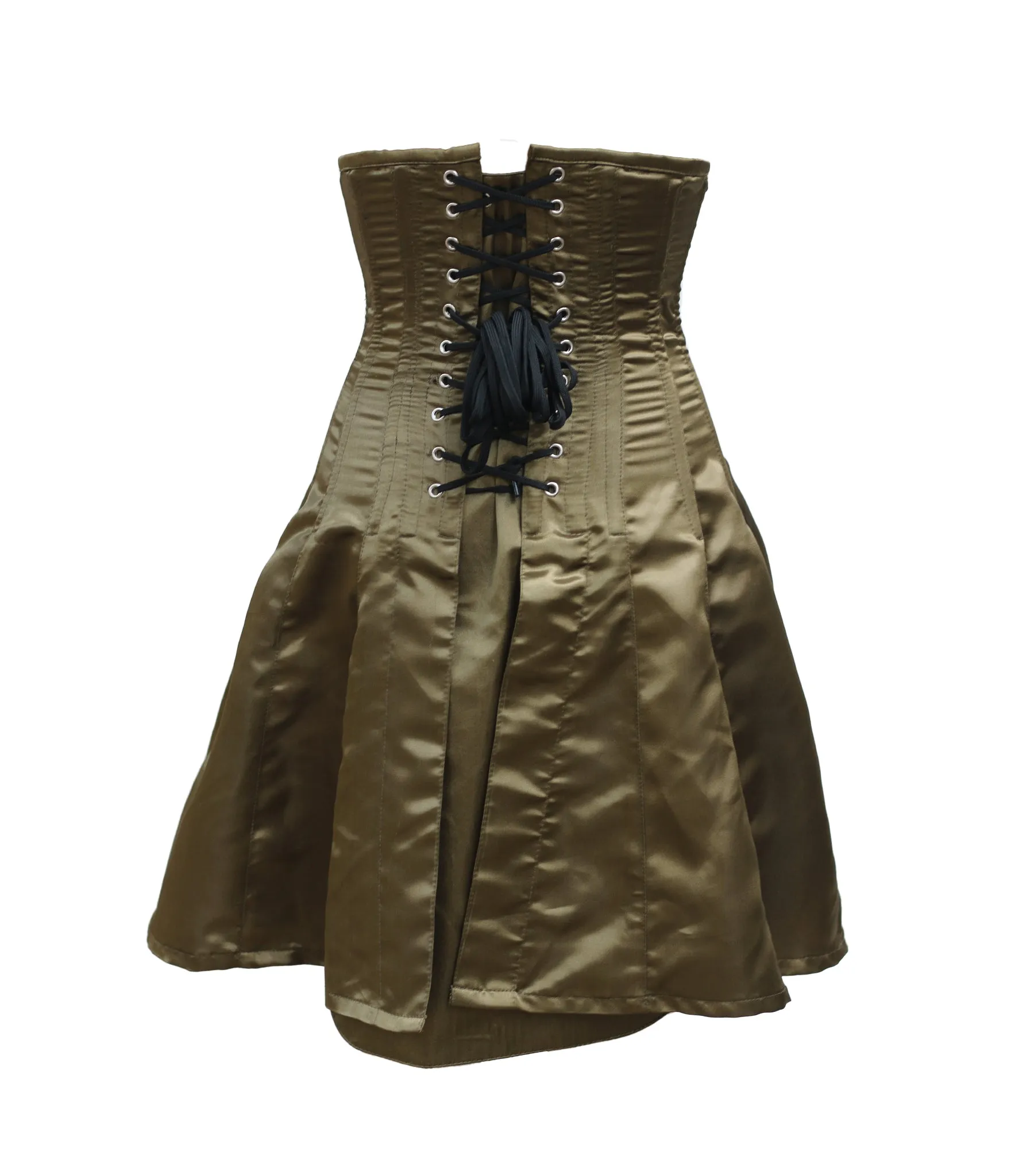 Prosecco Olive Lace-Up Corset