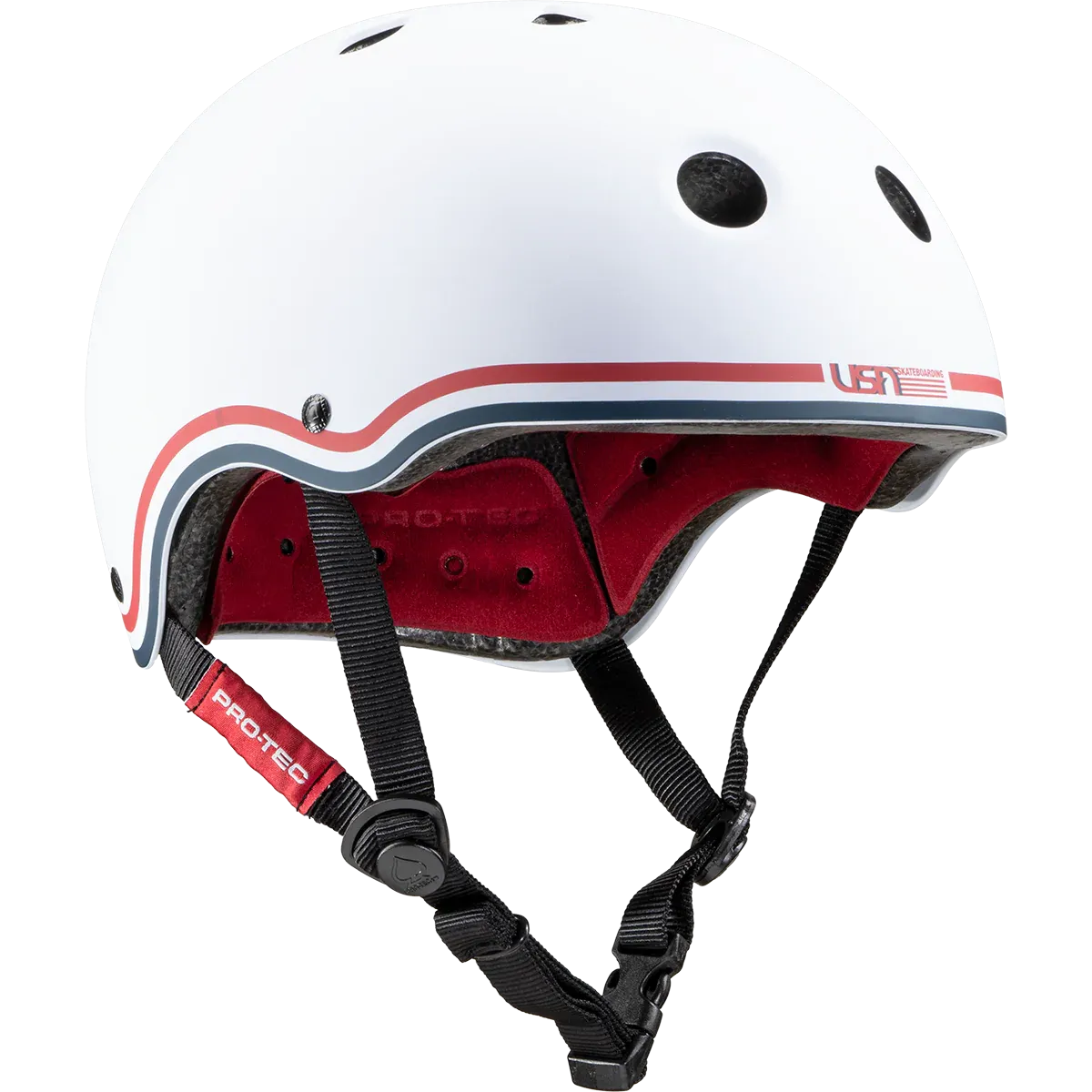 ProTec Classic Certified White USA Skateboarding Helmet