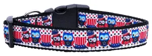 Proud Owls Nylon Dog Collar Xs