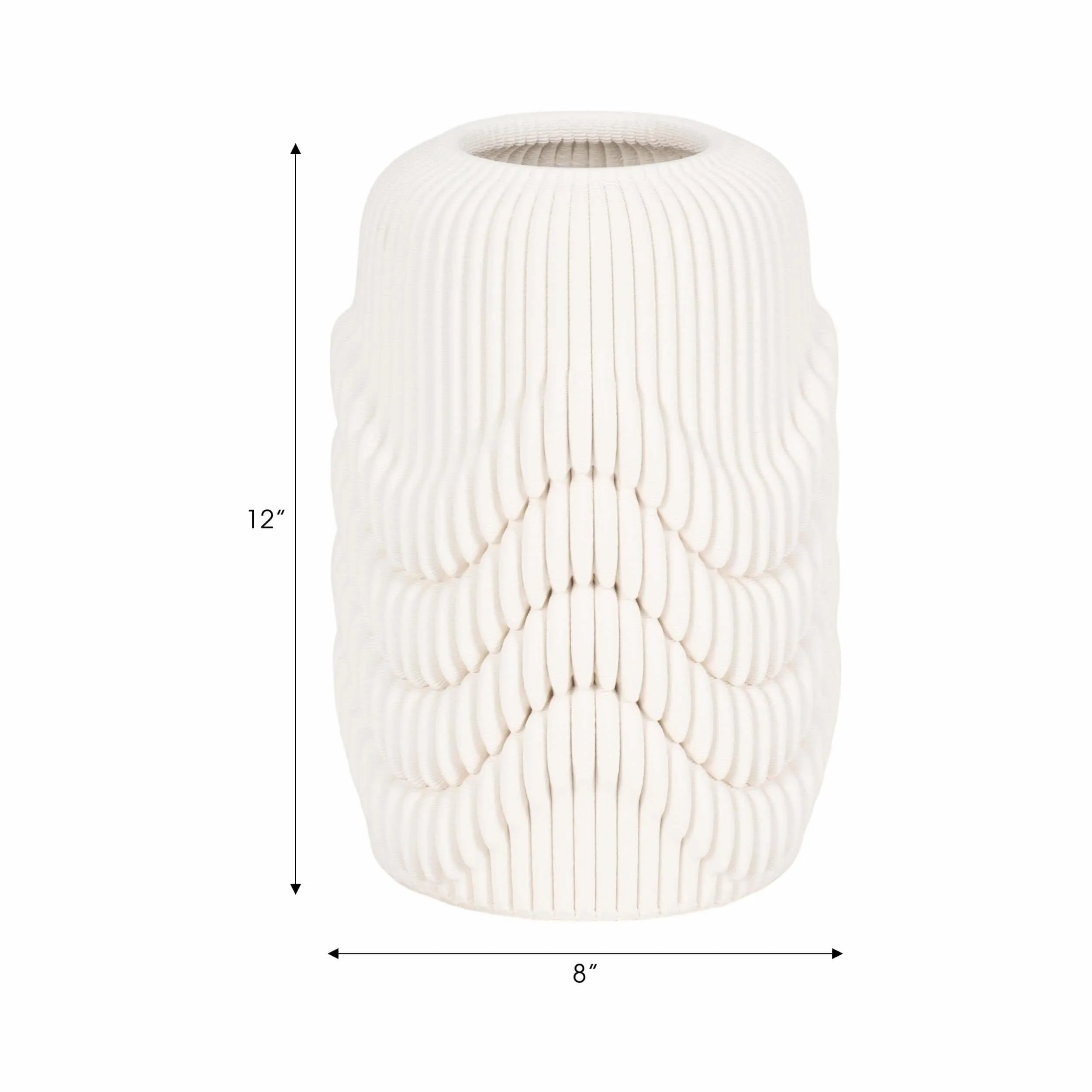 Providence 3D Printed Vase, Ivory