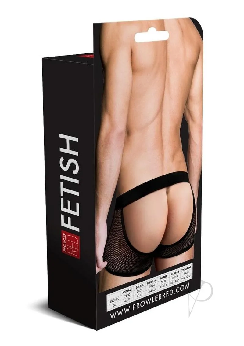 Prowler Red Fishnet Assless Trunk Blk Sm