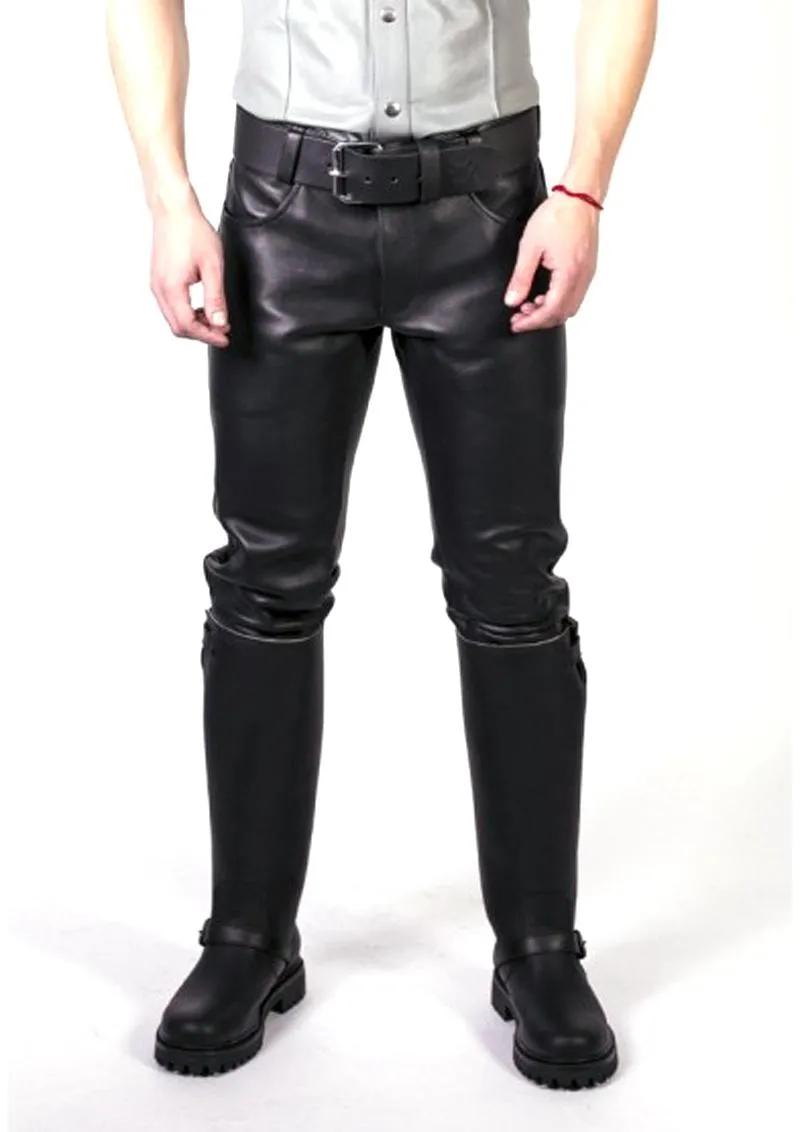 Prowler Red Leather Jeans