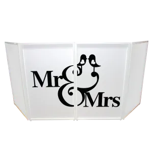 ProX XF-SMRMRS20X2 Mr and Mrs Facade Enhancement Scrims - Black Script on White | Set of Two