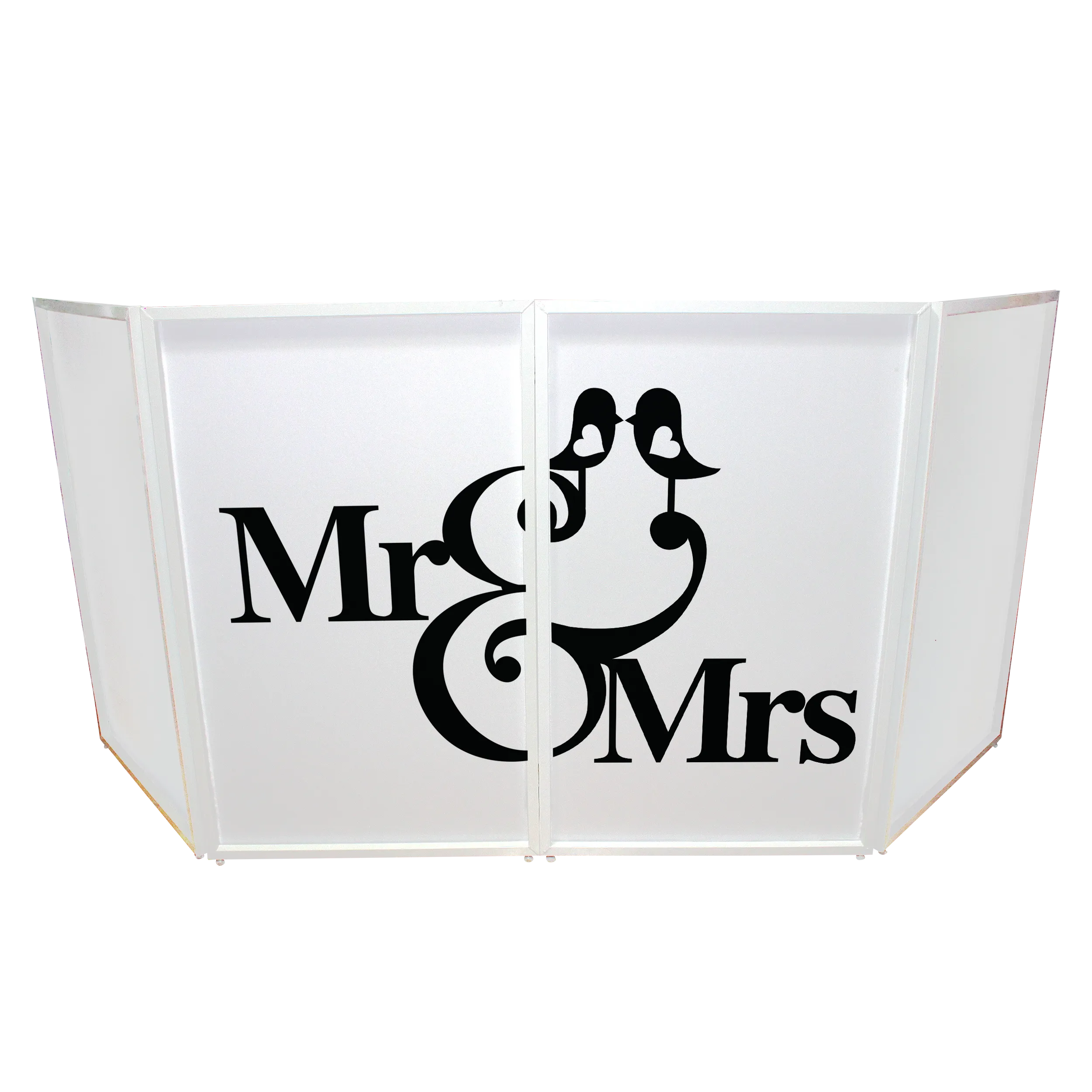 ProX XF-SMRMRS20X2 Mr and Mrs Facade Enhancement Scrims - Black Script on White | Set of Two