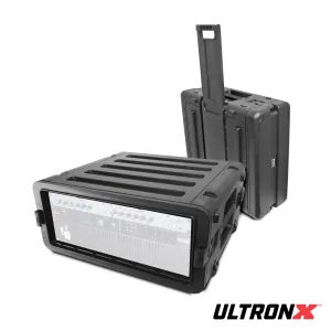 ProX XM-4UHW VaultX 4U Rack Air Tight Water Sealed ABS Case with Retractable Pull Out Handle and Wheels