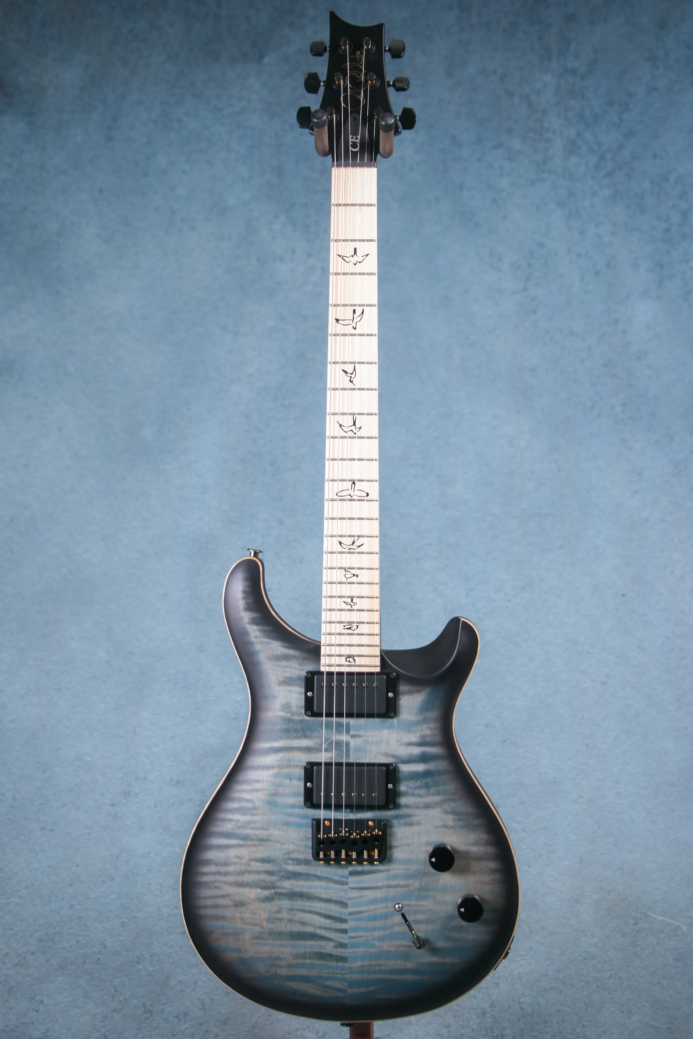 PRS DW CE 24 Dustie Waring Signature Hardtail Electric Guitar - Faded Blue Smokeburst - 0386952