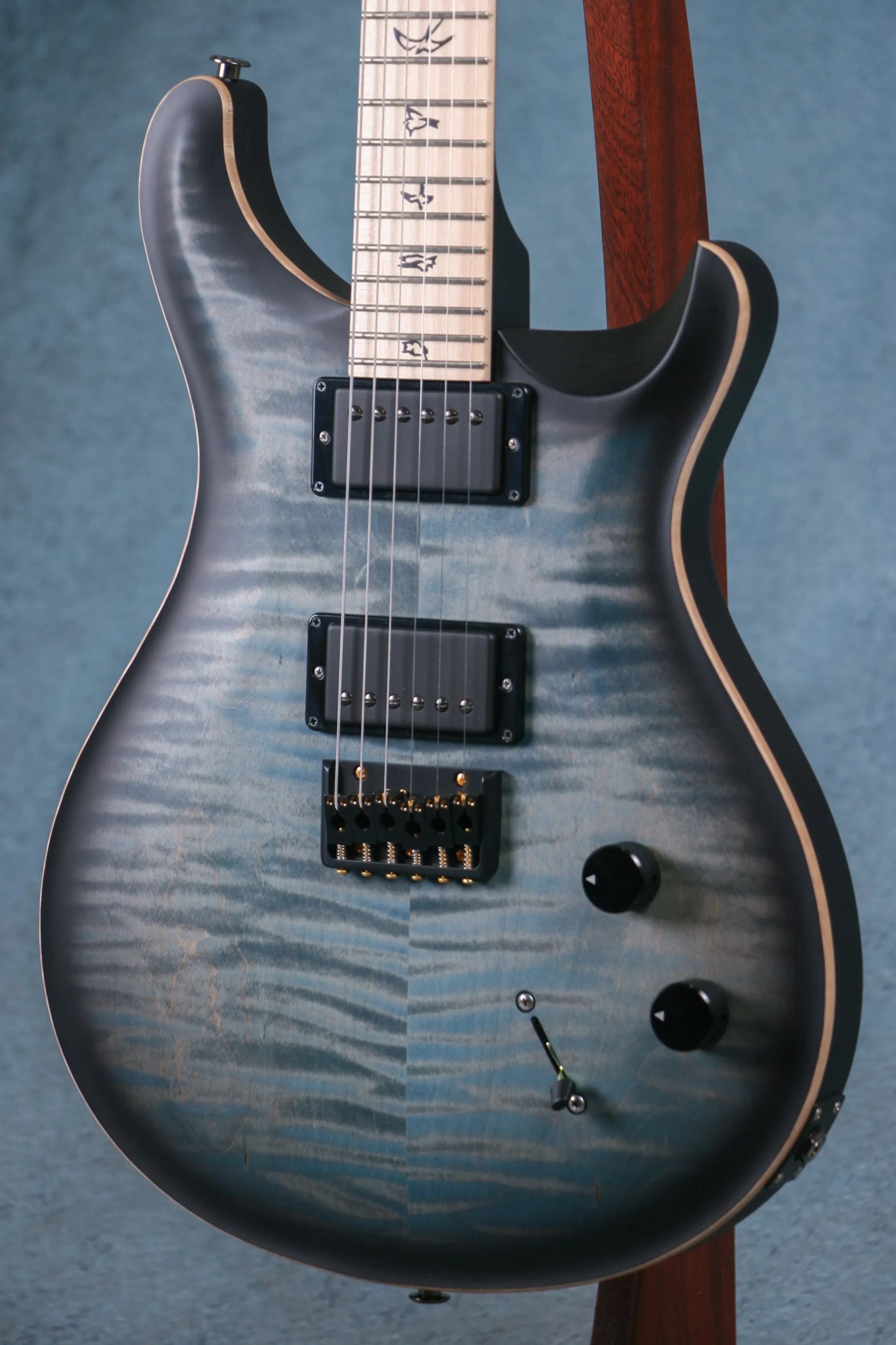 PRS DW CE 24 Dustie Waring Signature Hardtail Electric Guitar - Faded Blue Smokeburst - 0386952