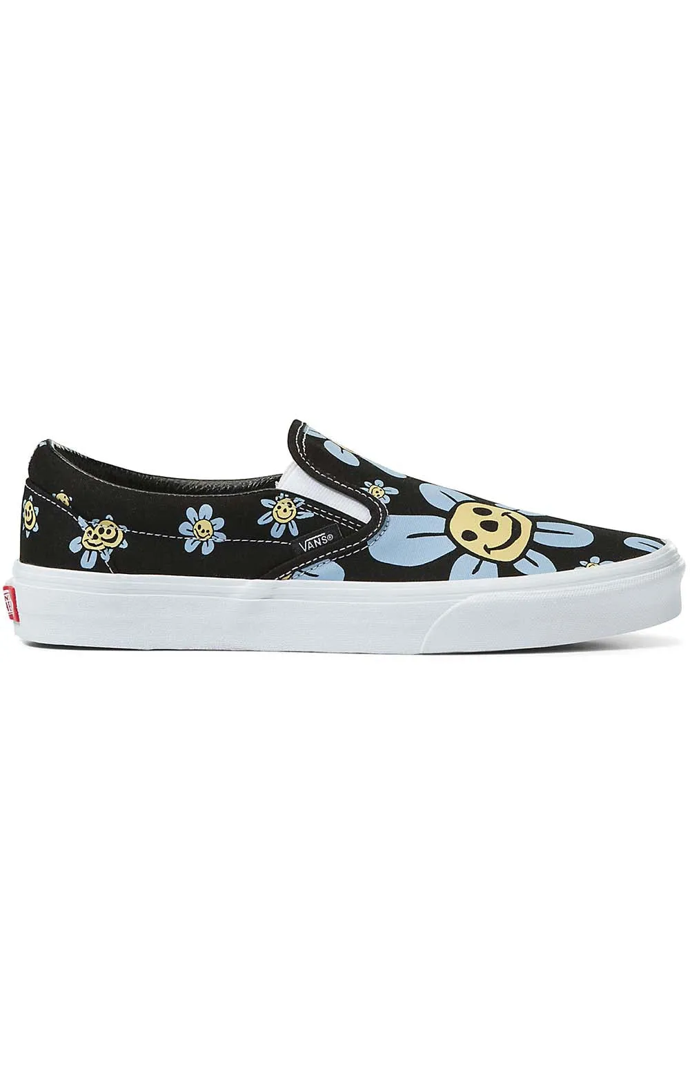 Psychedelic Floral Slip-On Sneakers - Vibrant Green Design