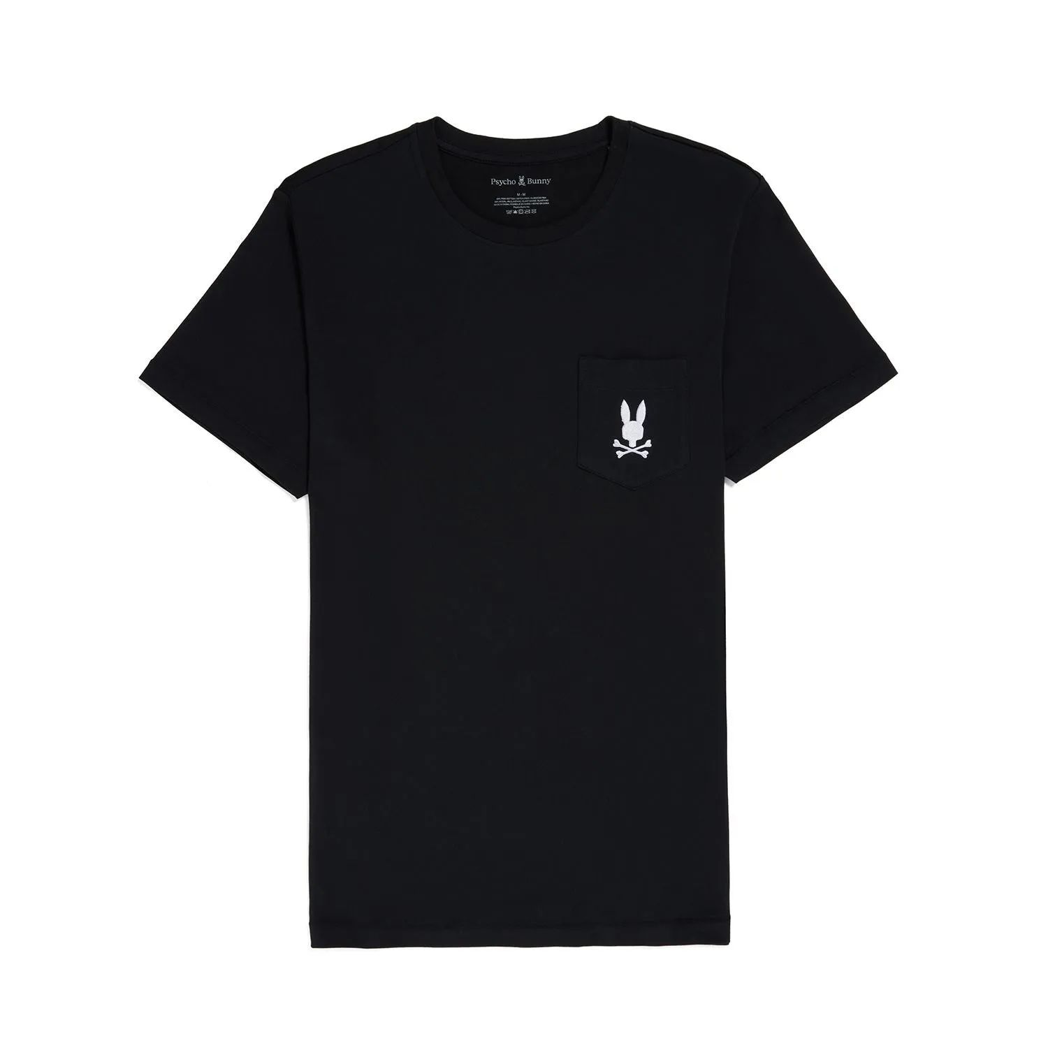 Psycho Bunny Lounge Pocket Tee Tonal Embroidery - Black