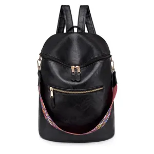 PU Leather Office Laptop Backpack